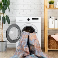 8x10 Machine Washable Non-Shedding Area Rug with Low-Pile, Carpet for Living Room, Dining Room, 96" L x 120" W x 0.15" H, Multicolor(m-8)