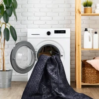 2x3 Low-Pile Non-Slip Non-Shedding Machine Washable Area Rug, Kid and Pet Friendly, Foldable Doormat for Bathroom, Kitchen, Black+Gray(m-7)