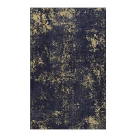 8x10 Non-Slip Machine Washable Area Rug with Low-Pile, Non-Shedding Kid and Pet Friendly Carpet, 96" L x 120" W x 0.15" H, Black+Gold(m-2)