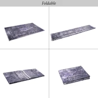 8x10 Washable Kid and Pet Friendly Area Rug, Low-Pile Non-Slip Non-Shedding Rug Blanket, for Living Room, Bedroom, Kitchen, Anthracite(m-6)