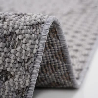 5x7 Stain Resistant Medallion Area Rug with Medium Pile, Easy Maintenance, Kid and Pet-Friendly Carpet, 90" L x 63" W x 0.3" H, Gray+White(m-6)