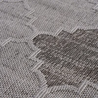 6x9 Stain-Resistant Area Rug with Easy Maintenance, Medium Pile Height, Kid and Pet-Friendly Carpet, 93" L x 79" W x 0.3" H, White+Gray(m-5)