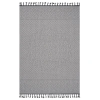 6x9 Stain Resistant Medallion Area Rug with Medium Pile, Easy Maintenance, Kid and Pet-Friendly Carpet, 93" L x 79" W x 0.3" H, White(m-2)