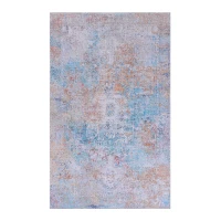 6x9 Washable Low-Pile Non-Slip Non-Shedding Area Rug, Kid and Pet Friendly, Foldable Carpet for Living Room, Bedroom, Kitchen, Multicolor(m-2)