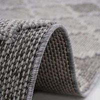 6x9 Stain-Resistant Area Rug with Easy Maintenance, Medium Pile Height, Kid and Pet-Friendly Carpet, 93" L x 79" W x 0.3" H, White+Gray(m-4)