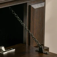 HOMCOM Electric Fireplace TV Stand for TV's up to 40" Flat Screen, Living Room Media Entertainment Console with Storage, Brown(m-9)