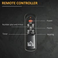 HOMCOM 31" Electric Fireplace with Dimmable Flame Effect and Mantel, Freestanding Heater Corner Firebox with Log Hearth and Remote Control, 1400W, White(m-7)