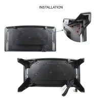 24" 3D Flame Electric Infrared Quartz Fireplace Stove with Adjustable Thermostat, and Remote Control, Heats Up to 400 Sq. Ft., Antique Black(m-6)