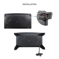 18" 3D Flame Electric Infrared Quartz Fireplace Stove with Remote Control, Overheat Protection, Free-Standing Design, Antique Black(m-7)