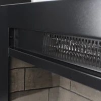 28" Electric Fireplace Insert with Multicolored Flames, Adjustable Brightness, and Remote Control, Antique Black(m-7)