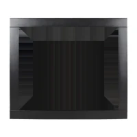 33" Realistic Flame Infrared Electric Fireplace Insert with Touch Panel Heater and Trim Kit, Adjustable Brightness, 1500W Heat, Antique Black(m-12)