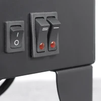 15" Freestanding Electric Fireplace Stove Heater with 3D Flame Effect, and Two-Speed Temperature Control, CSA/UL Certified, Antique Black(m-8)