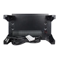 15" Freestanding Electric Fireplace Stove Heater with 3D Flame Effect, and Two-Speed Temperature Control, CSA/UL Certified, Antique Black(m-9)