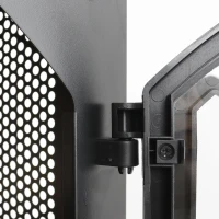 24" Free-Standing Design Electric Infrared Quartz Fireplace Stove with 11 Temperature Settings, 3D Flames, and Remote Control, Antique Black(m-7)