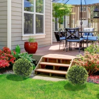HOMCOM 2 Pack Artificial Plant Cedar Topiary Balls, 17.7 Inch(m-9)
