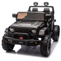 24V 2-Seater Kids Ride on Electric Car with Parent Control and Bluetooth, 400W Motor Ride on Toys with Searchlight for Ages 3+, Black(m-11)