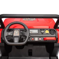 24V 2-Seater Kids Ride On UTV with Parent Control, Automatic Tipping Bucket, Ride on Toys with Slow Start and Bluetooth, for Ages 3-8, Red(m-4)