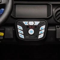 24V 2-Seater Kids Ride on Electric Car with Parent Control and Bluetooth, 400W Motor Ride on Toys with Searchlight for Ages 3+, Black(m-6)