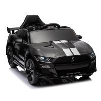 12V 3-Speed Ford Mustang Shelby GT500 Ride-On Car with Remote Control and Safe Belt, Ride on Toys with AUX/USB MP3 for Kids Age 3+, Black(m-2)