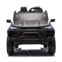 24V 2-Seater Kids Electric Pickup with 4WD 800W Motors, Remote Control, USB, Bluetooth, Safety Belts, Ages 3+, 47" L x 31" W x 27.5" H, Black(m-1)