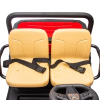 24V 2-Seater Kids Ride On UTV with Parent Control, Automatic Tipping Bucket, Ride on Toys with Slow Start and Bluetooth, for Ages 3-8, Red(m-5)