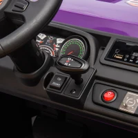 24V 2-Seater Kids Ride on UTV with Remote Control, Rear Wheel Suspension, Ride on Toys with LED Lights and Bluetooth for Ages 3-8, Purple(m-5)