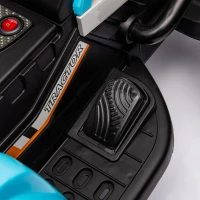 24V 3-Speed Ride-On Tractor with Trailer and Safety Belt, Battery Powered Electric Toy with Remote Control and Bluetooth, for Ages 3-6, Blue(m-9)