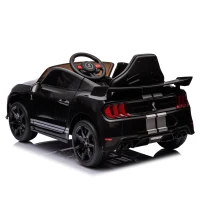 12V 3-Speed Ford Mustang Shelby GT500 Ride-On Car with Remote Control and Safe Belt, Ride on Toys with AUX/USB MP3 for Kids Age 3+, Black(m-15)