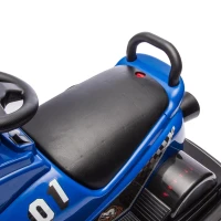 12V Kids Ride On Bumper Car with 360° Rotation, Sound Effects, 4-Wheel Waterfall Lights, Toy Car for Ages 3-5, 30" L x 21" W x 19" H, Blue(m-8)