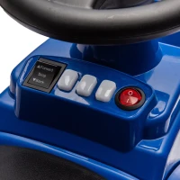 12V Kids Ride On Bumper Car with 360° Rotation, Sound Effects, 4-Wheel Waterfall Lights, Toy Car for Ages 3-5, 30" L x 21" W x 19" H, Blue(m-5)