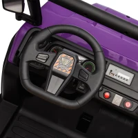 24V 2-Seater Kids Ride on UTV with Remote Control, Rear Wheel Suspension, Ride on Toys with LED Lights and Bluetooth for Ages 3-8, Purple(m-4)