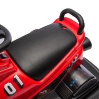 12V Kids Bumper Car with 360° Rotation, Sound Effects, LED Lights, Steering Wheel Music, Toy Car for Ages 3-5, 30" L x 21" W x 19" H, Red(m-9)