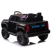 24V 2-Seater Kids Electric Pickup with 4WD 800W Motors, Remote Control, USB, Bluetooth, Safety Belts, Ages 3+, 47" L x 31" W x 27.5" H, Black(m-13)