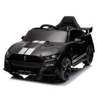 12V 3-Speed Ford Mustang Shelby GT500 Ride-On Car with Remote Control and Safe Belt, Ride on Toys with AUX/USB MP3 for Kids Age 3+, Black(m-13)