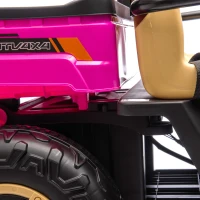 24V 2-Seater Kids Ride on UTV with Parent Control, Automatic Tipping Bucket, Ride on Toys with LED Lights and Bluetooth for Ages 3-8, Pink(m-10)