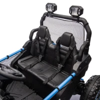 24V 2-Seater 4-Wheel Kids Ride On UTV with Parent Control, Ride on Toys with 400W Power, Speeds 3.73-4.97 MPH, for Ages 3+, Blue(m-5)