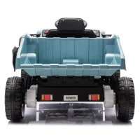 12V Kids Ride-On Dump Truck with Parent Control, Electric Dump Bed, Rear-Wheel Suspension, Bluetooth, Adjustable Speed, for Ages 3-5, Blue(m-12)