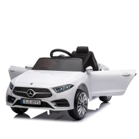 12V Licensed Mercedes-Benz CLS 350 Kids Ride On Car with Remote Control, 4-Wheel Suspension, USB/SD Ports, for Ages 37-95 Months, White(m-13)