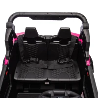 24V 2-Seater Kids Ride On UTV with Remote Control, 4-Wheel Suspension, Ride on Toys with Slow Start, Anti-Collision Bar, and Music, Pink(m-9)