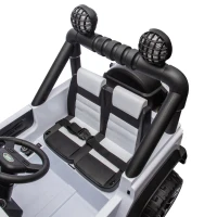 24V Licensed Land Rover Defender Toy Car with Parent Control, Dual-Drive, 4-Wheel Suspension, Bluetooth, Adjustable Speeds, for Ages 3-7, White(m-9)