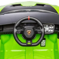 24V Lamborghini Huracan Sto Kids Electric Ride-On Drift Car with Speeds 1.86-5.59 MPH, Foam Front Wheels, and 360° Spin, for Ages 3-8, Green(m-7)