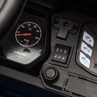 24V 2-Seater Kids Ride-On Car with Remote Control, 4WD, USB & Bluetooth, Safety Belts, Electric Pickup for Ages 3+, 47" L x 31" W x 27.5" H, Blue(m-5)