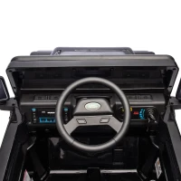 24V Licensed 2015 Land Rover Defender 90 Kids Ride-On Car with Parent Control, Ride on Toys with Adjustable Speeds for Ages 3-7, Black(m-4)