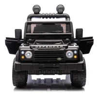 24V Licensed 2015 Land Rover Defender 90 Kids Ride-On Car with Parent Control, Ride on Toys with Adjustable Speeds for Ages 3-7, Black(m-1)