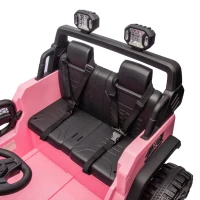 24V 2-Seater Kids Ride-On Car with Parent Control, 4-Wheel Suspension, USB, MP3, Bluetooth, Toy Car for Ages 3+, 47" L x 31.5" W x 32" H, Pink(m-8)