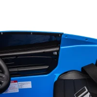 12V Ford Mustang Car with Remote Control, LED Lights, AUX/USB MP3, Safe Belt, Ride-On Car for Age 3+, 41.5" L x 25.5" W x 20" H, Blue(m-8)