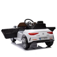 12V Licensed Mercedes-Benz CLS 350 Kids Ride On Car with Remote Control, 4-Wheel Suspension, USB/SD Ports, for Ages 37-95 Months, White(m-16)