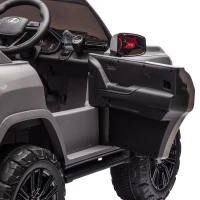 24V 2-Seater Licensed LEXUS LX600 Kids Ride-On Car with Parent Control, 4-Wheel Suspension, Bluetooth, MP3, Adjustable Speeds, Ages 3-7, Gray(m-10)