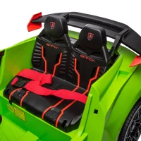 24V Lamborghini Huracan Sto Kids Electric Ride-On Drift Car with Speeds 1.86-5.59 MPH, Foam Front Wheels, and 360° Spin, for Ages 3-8, Green(m-11)