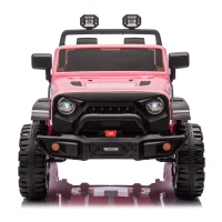 24V 2-Seater Kids Ride-On Car with Parent Control, 4-Wheel Suspension, USB, MP3, Bluetooth, Toy Car for Ages 3+, 47" L x 31.5" W x 32" H, Pink(m-1)